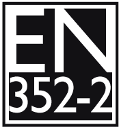 CE mærkning
Standard EN 352-2: Ørepropper