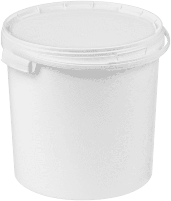 Hvid opbevaringsspand m/låg plast 20 l